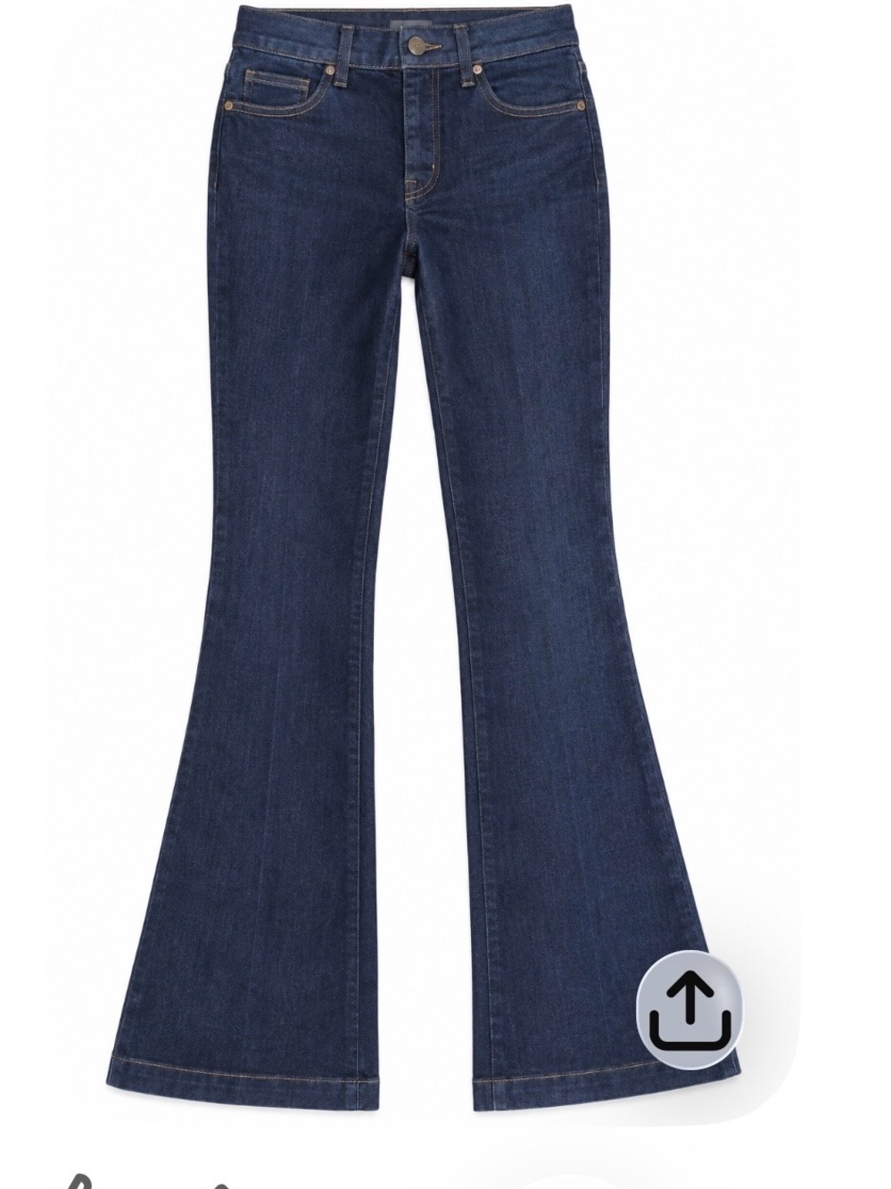 NWT SPANX High Rise Flare Jeans Dark Indigo Women’s Small 33.5” Inseam